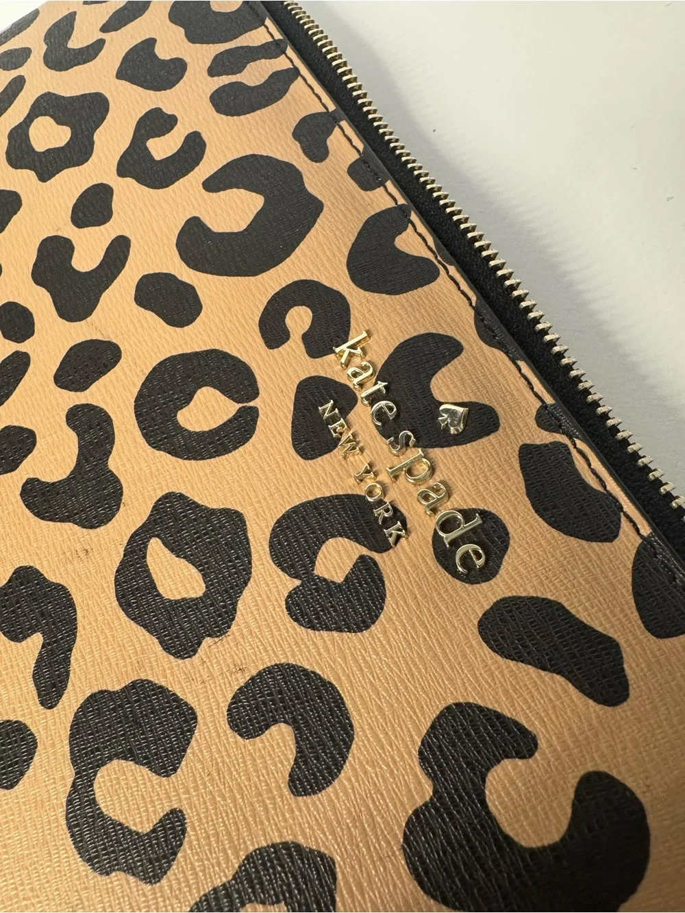 Kate Spade Leopard Laptop Case with Zipper